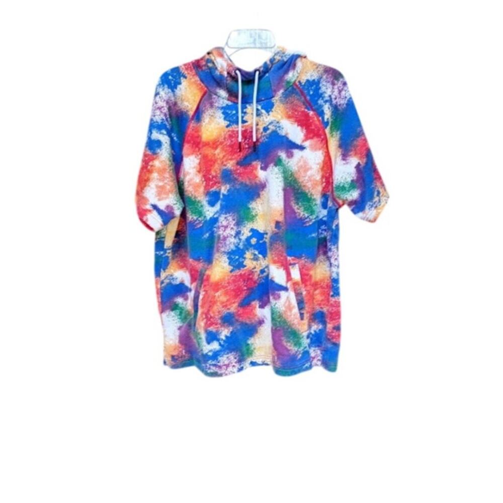Reebok Active Movement Short Sleeve Hoodie Pullover Multi-color Size XL